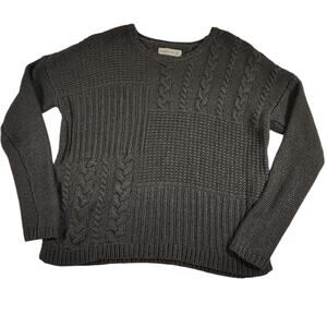 Abercrombie & Fitch Women's Cable Knit Sweater Gray - Size: Medium